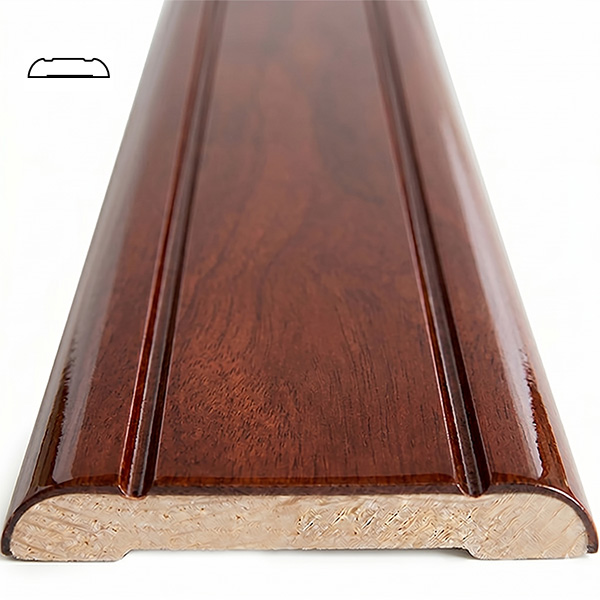 Pircher Coprifilo 2 Righe in Legno Lucidato Mogano MM10X65X2500* - PIRCHER OBERLAND - Immagine 2